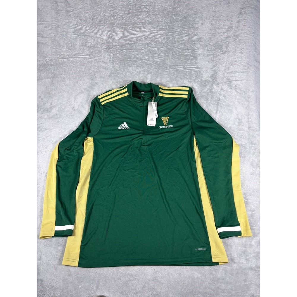 Adidas Guinness Estd 1759 Soccer Mens Quarter Zip Pullover Track Jacket L NWT